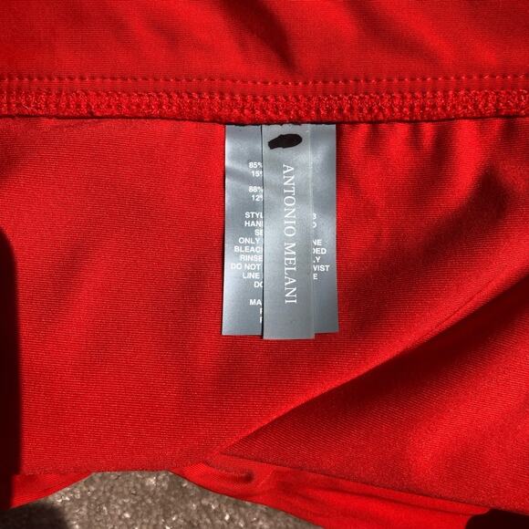 Antonio Melani NWT Maui High Waist Tie Front Red Full Coverage Bikini Bottom XL - Picture 6 of 9